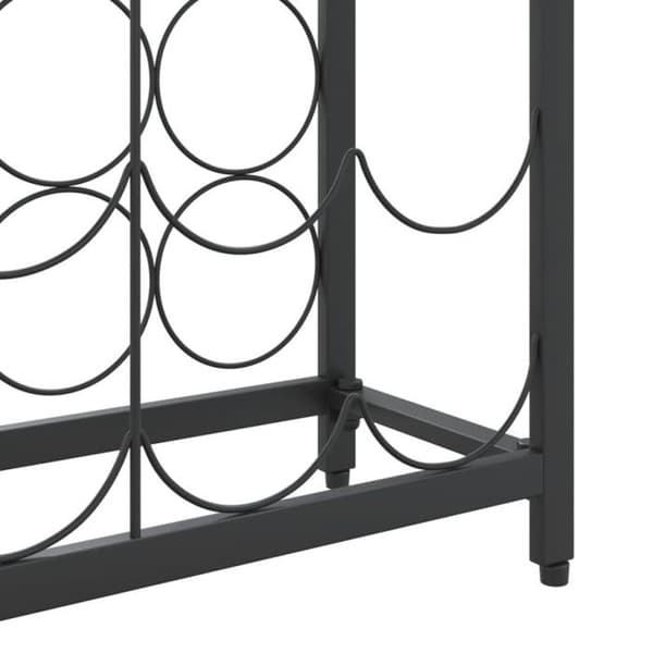 Vinflaskställ - Svart - 95 flaskor - Smitt järn - 54x18x200cm