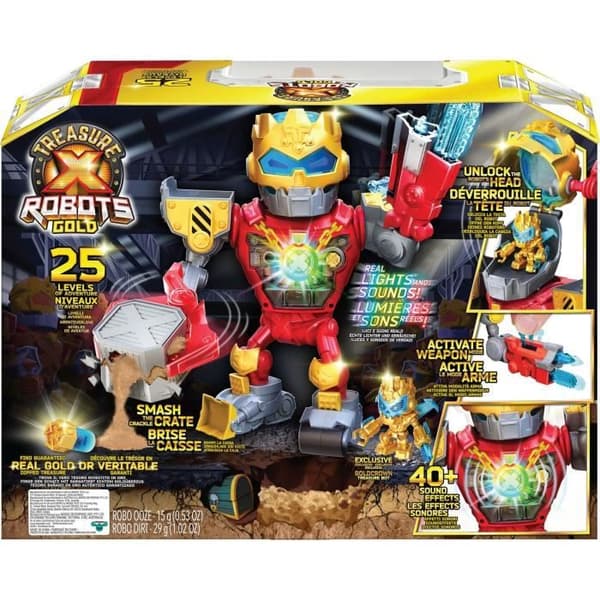 Treasure X Robot - Älgleksaker - Treasure X Mega Robot - 30 cm - Röd - Batteri - Barn