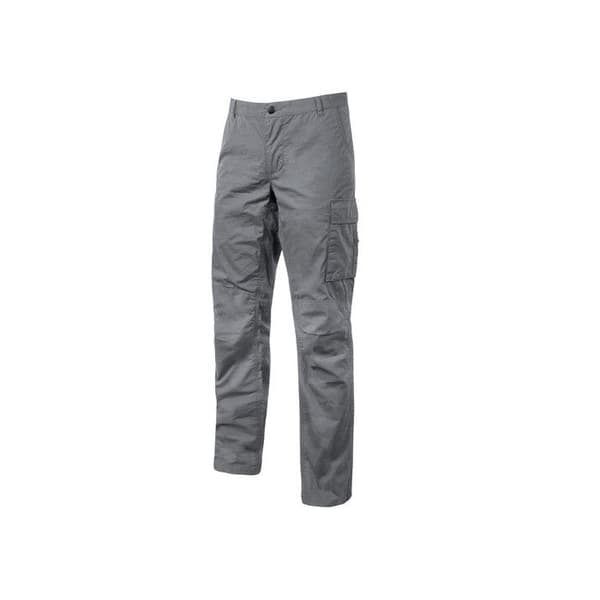 Arbetsbyxor i elastisk bomullstyg, Slim Fit - OCEAN Grey Iron - EY123GI - U-Power