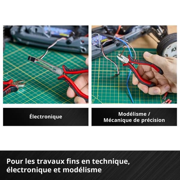 Einhell Mix&Match Insats Precision Tänger 8 st (Precision, Lång Näsa, Rund, Platt, Kabelklippare, Förskärning, E-Case System)