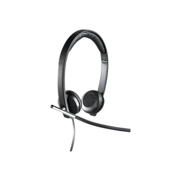 Hörlurar - Trådad - Logitech - H650E - USB - Stereo mikrofon - Svart