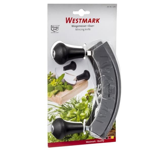 Dubbelbladig hackare - WESTMARK - Grönsakshackare - 2 blad - Rostfritt stål - Plasthandtag