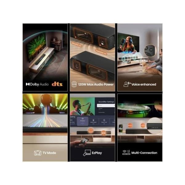 Hisense HS1000 Bluetooth ljudbar 120W Dolby Audio DTS Virtual:X