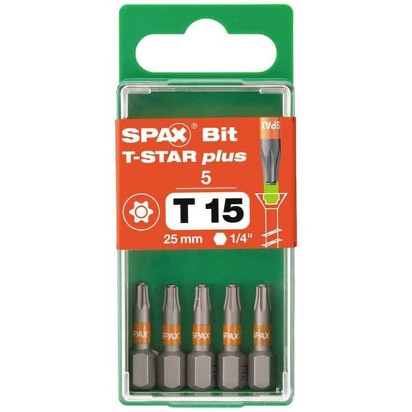 SPAX 5000009192159 Hexagonbit T 15 5 st.