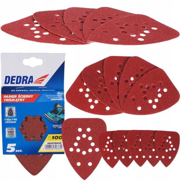 Sandpapper DED70633 100 g, 140 x 140 x 93 mm, 5-pack
