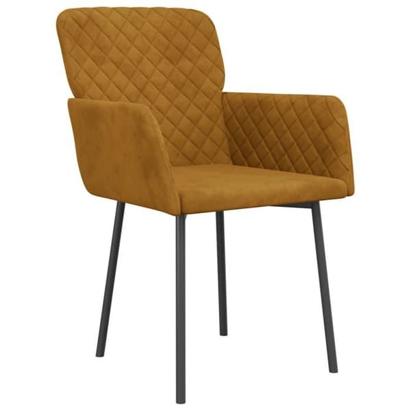 vidaXL Matstolar set om 2 Brun Sammet 344787