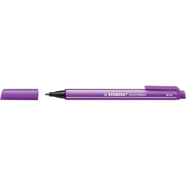 Stift - STABILO - pointMax - Paket med 10 - Medium spets 0,8 mm - Färg lavendel