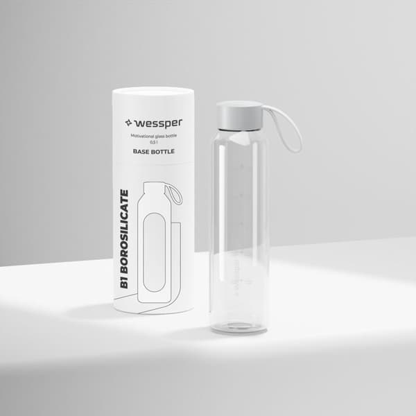 Glasflaska - WESSPER B1 BOROSILICATE - 500ml - Transparent