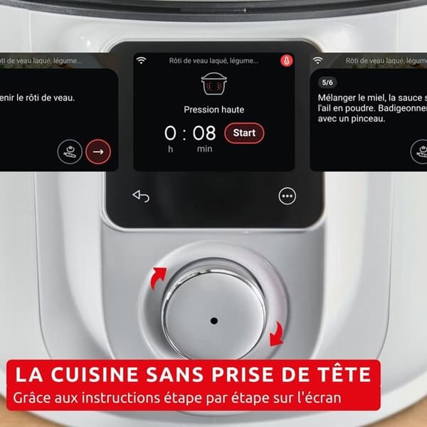Moulinex Cookeo Infinity, Luftfritös + tryckkokare, Utan blandningsblad, 16 program