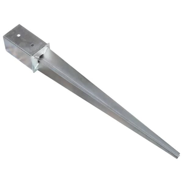 vidaXL Ground Stakes 2 st Silver 8x8x76 cm Galvaniserat stål