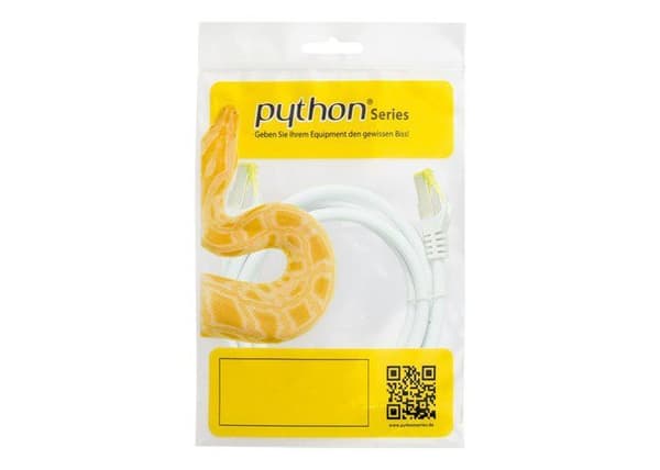 Ethernet-kabel - PYTHON - 8070PY-015W - S/FTP 10Gbps - Slitstark nylonfläta mot böjning - Guldpläterade kontakter