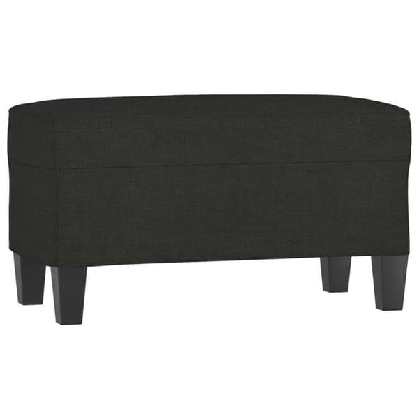 Banc Noir 70x35x41 cm Tyg