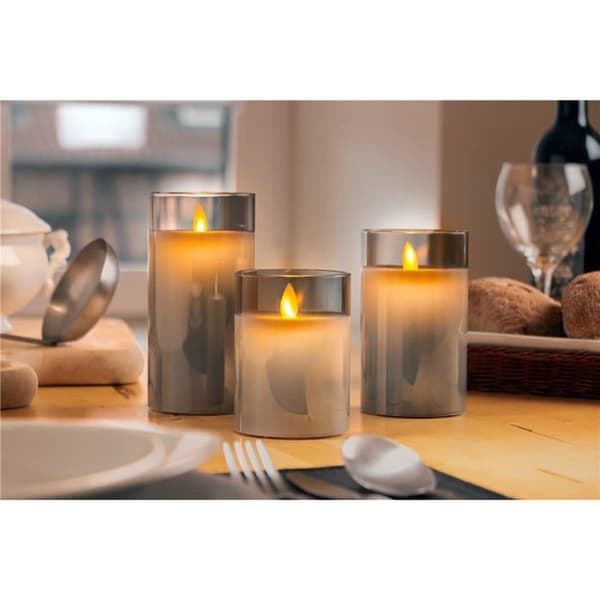 LED-ljusstake - GOOBAY - 60370 - Flammeffekt - Äkta vax - Timer 6h/18h