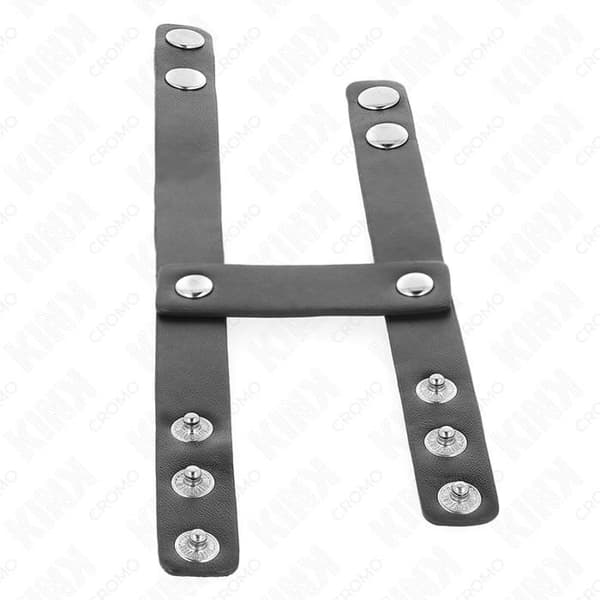 KINK RING KRAFT - KINK - JUSTERBART DUBBELT LÄDERPENISRING
