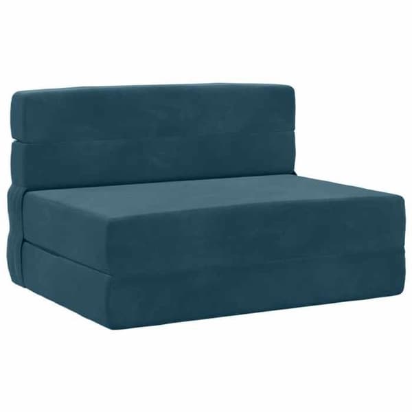 vidaXL Fällbar sängsoffa Blå 70 x 80 x 60 cm Tyg 900091
