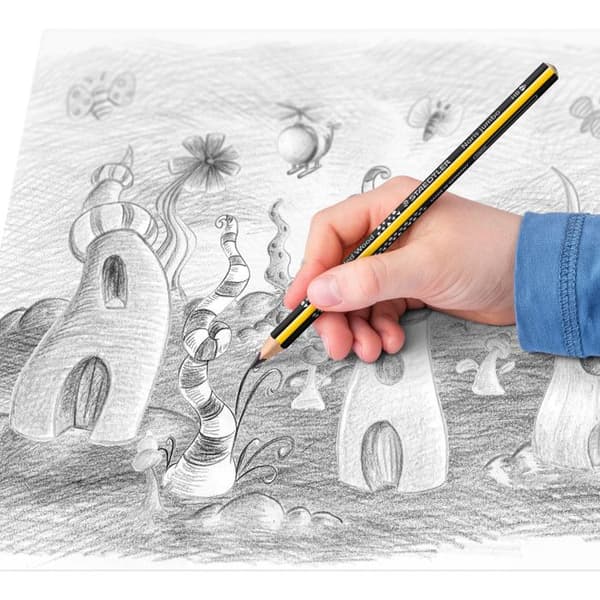 Färgpennor grafit jumbo triangulär - Staedtler - 119 - Stift HB - Ask med 12 - Ergonomisk