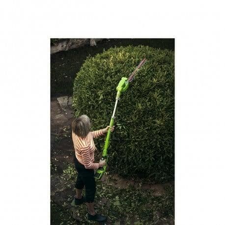 GREENWORKS 24V stånghäcksax - dubbelverkande stålblad - 51 cm