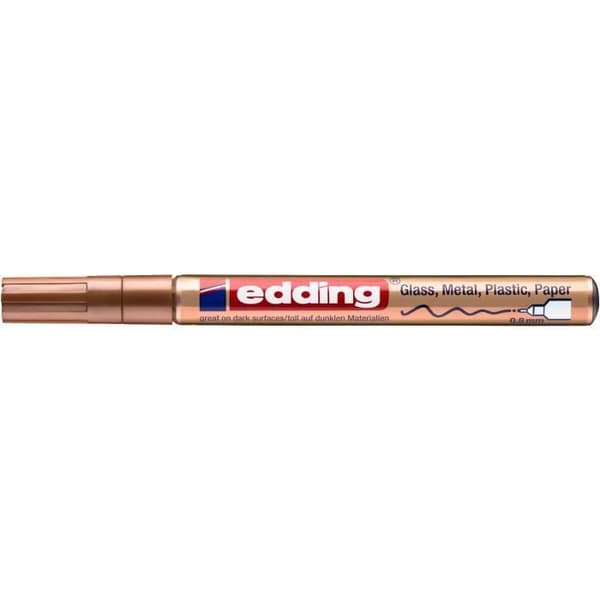 10-pack av Glänsande Målarpennor 780 Koppar Fin spets 0,8 mm