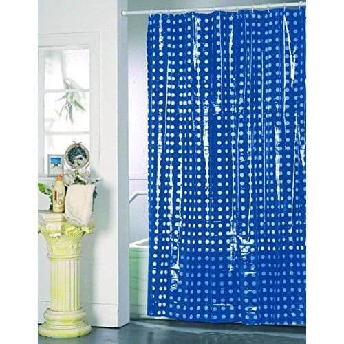 Duschdraperi - MSV - 180x200cm - PVC 100% - Mörkblå - Badrumstillbehör