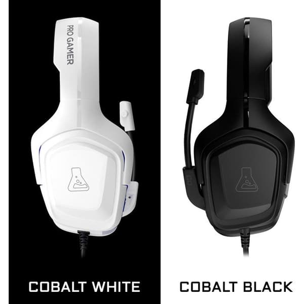 Spelheadset med kabel - The G-Lab - KORP COBALT - Mikrofon - PC/PS4/Xbox One - Vit