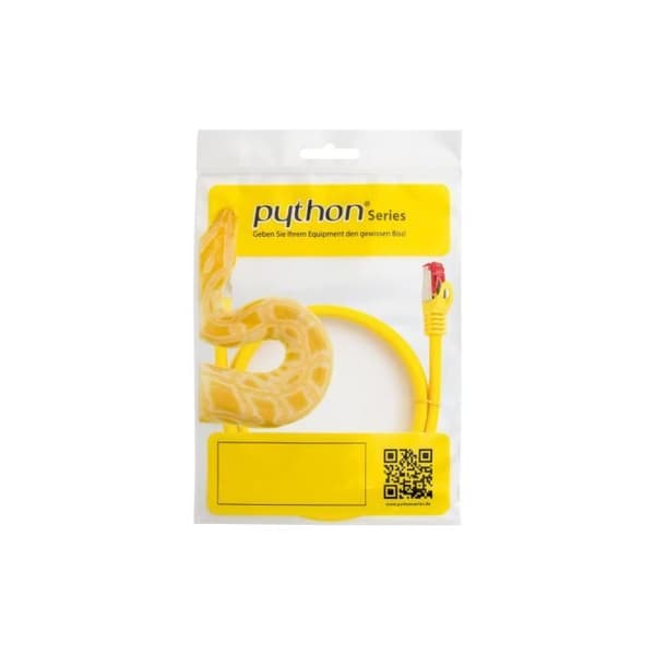 Python Series Ethernet LAN Patch-kabel med Snap-On Noses RNS Protection och Nylon Braided Cat. 6 - Kabel