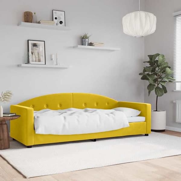 vidaXL Bäddsoffa gul 80x200 cm sammet 354134
