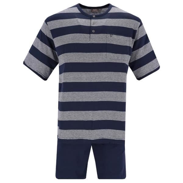 Pyjamas Herrar Klima Light - Hajo - Marin / grå melange - Blå