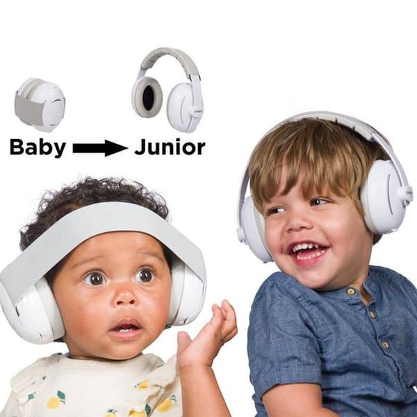 Dooky | Evolutionshörselskydd 2-i-1 för baby och barn - Vit - TU