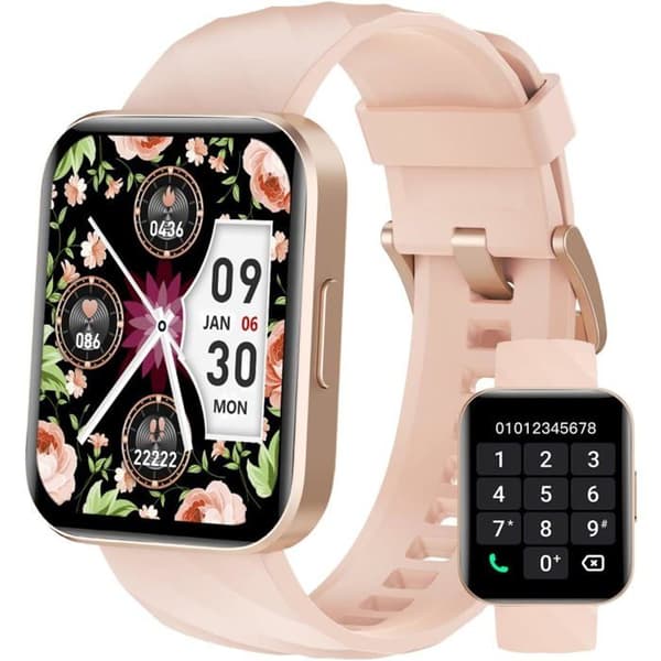 Smartklocka - DAKOFIED - Smartwatch 1,85" - Bluetooth-samtal - IP68 - Cardio SpO2