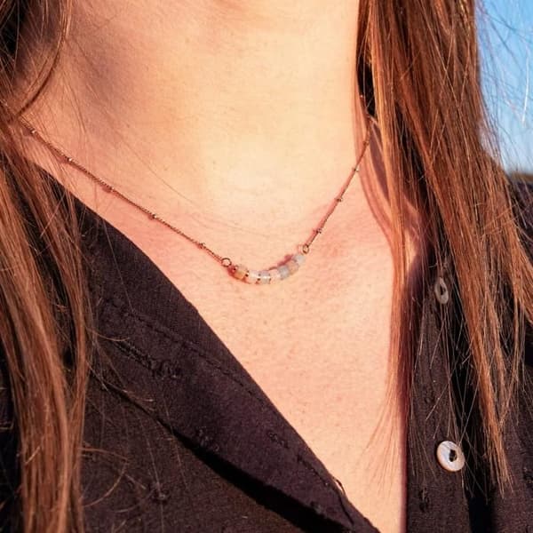 Collier PIANA i Amazonitstenar