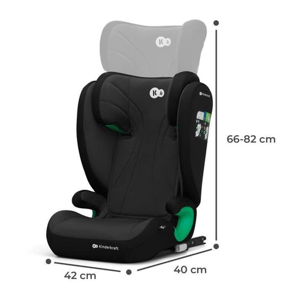 Bilbarnstol Kinderkraft JUNIOR FIX 2 i-Size Svart