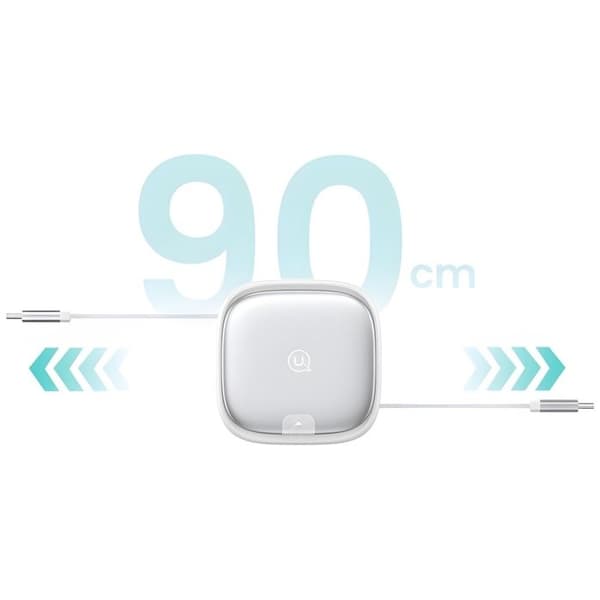USAMS 1m Svart Pivotande MicroUSB-kabel