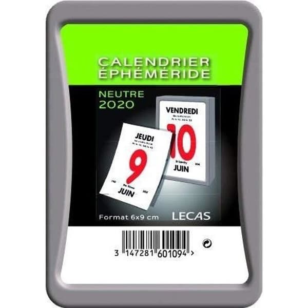 Daglig almanacka - LECAS - 6x9 cm - Under plastfodral - Neutral