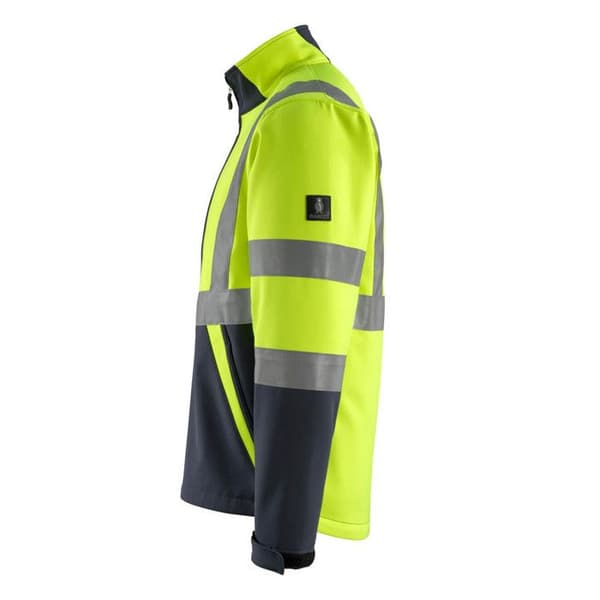 Mascot® Safe Light Kiama, softshelljacka, hög synlighet/ mörkblå M