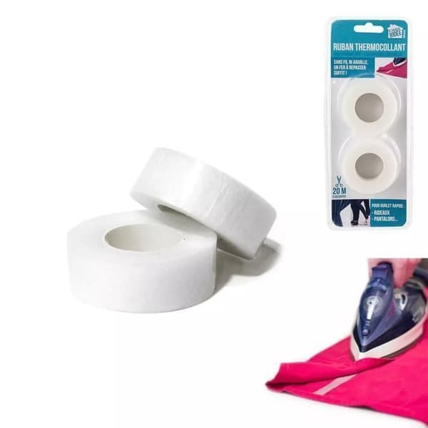 Set med 2 Thermoband "Söm" 20m Vit