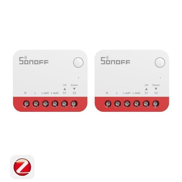 SONOFF 2-pack Zigbee 3.0 modulbrytare för rullgardiner, procentinställning, Zigbee-router, 1 A, MINI-ZBRBS