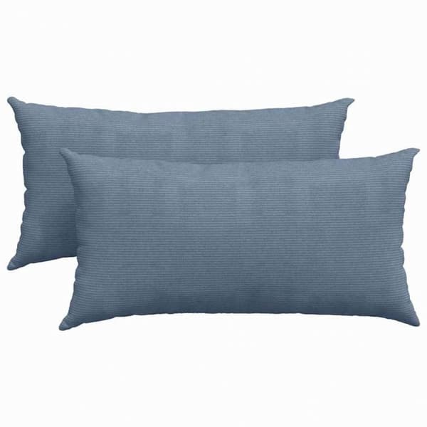 Soffkuddar - VIDAXL - 80x40 cm - Blå - Kordflor - Set om 2