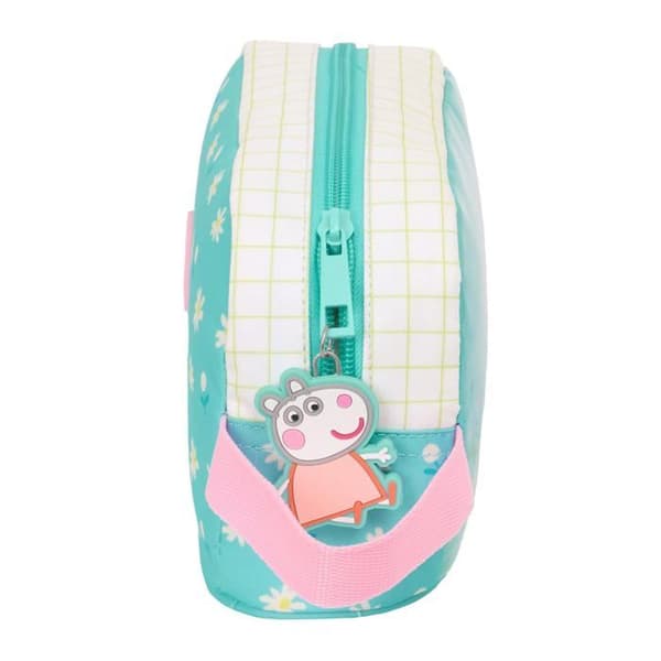 Termosväska för måltider - safta - 21,5x6,5x12 cm - Mint/Gul pastell - Hållbar polyester - Aluminiumfoder