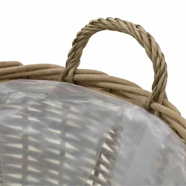 vidaXL Upphöjda sängar 4 st Wicker med PE Foder