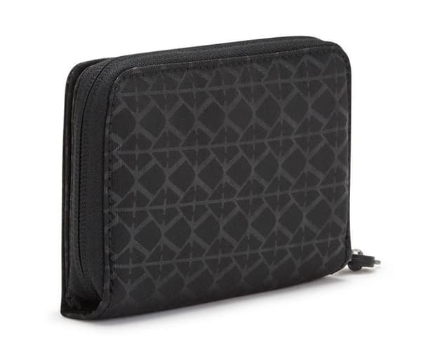 kipling Plånbok svart för kvinnor - Basic Plus Money Love Signature Emb 150456