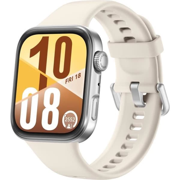 Huawei Watch Fit 4 Bluetooth Grå med armband i fluoroelastomer Vit