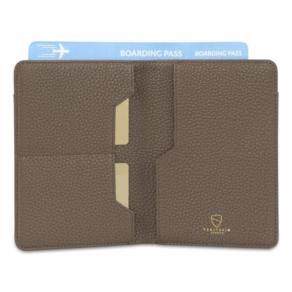 Vaultskin Wallet - PWKEN1MBR - Kensington läderpassplånbok med RFID-skydd