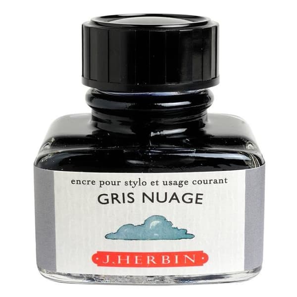 Traditionellt pennbläck i 30ml "D"-flaska Grå moln.