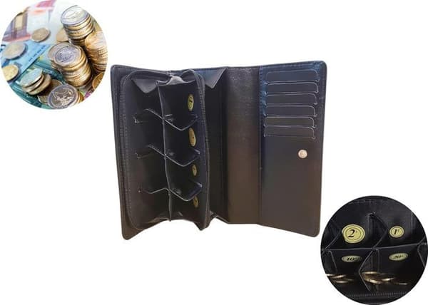 Plånbok euro stor storlek med sedelfack