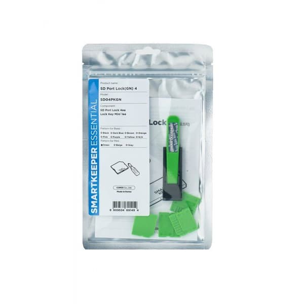 Portblocker SD - Smart Keeper - SD04PKGN - Grön - 4-pack - Nyckellås