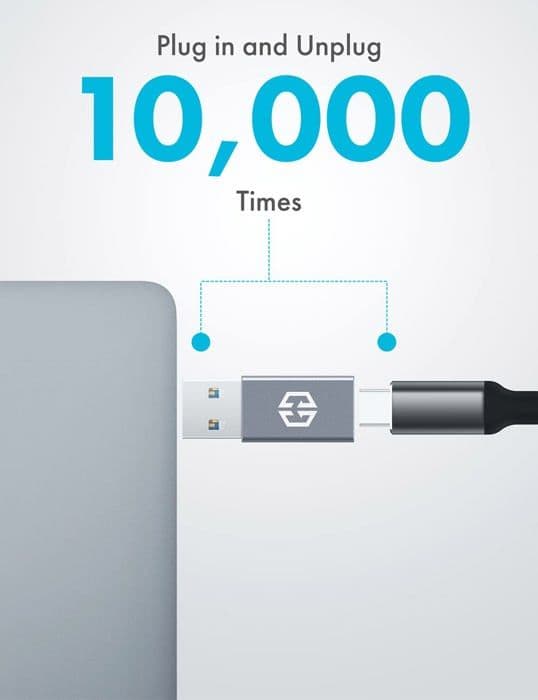 USB-adapter - GRAUGEAR - G-AD-CTA-10G - Type-C till Type-A - 10 Gbit/s - Grå