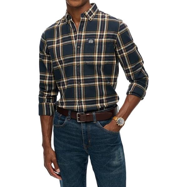 Chemise Manch Lång SuperDry Bucheron - Marin