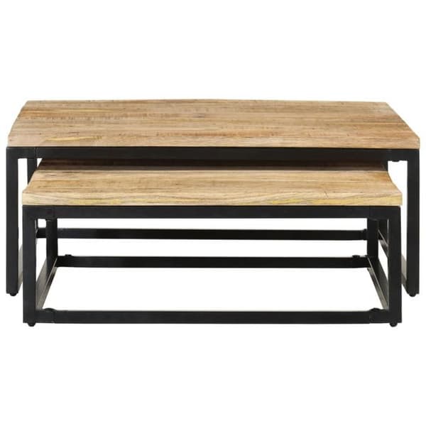vidaXL Gigognetabeller 2 st Solid mangoträ 320389