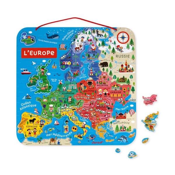 pussel karta europa magnetisk