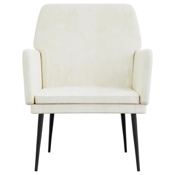 351380 vidaXL Fåtölj Crème 62x79x79 cm Sammet